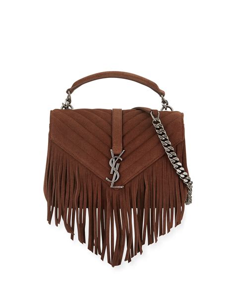 ysl fringe suede bag|ysl bags france.